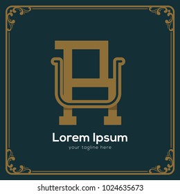 initial letter ur vintage style