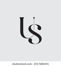 Letra inicial US logo design 