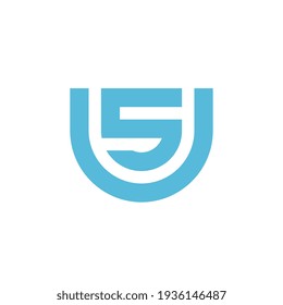 Initial letter US or SU logo design concept - Vector