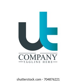Initial Letter UT Linked Design Logo