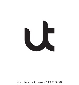 initial letter ut linked round lowercase monogram logo black