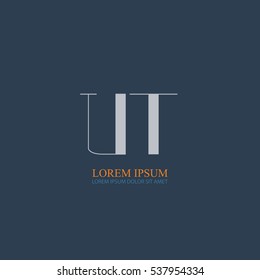 initial letter Ut logo design for company identity