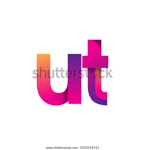 Initial Letter Ut Logo Lowercase Magenta Stock Vector (Royalty Free ...