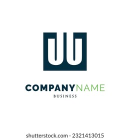 Initial Letter UU Icon Logo Design Template