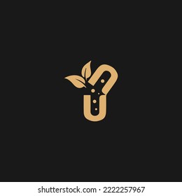 Initial Letter UU Logo Design Vector Template. UU Letter Logo Design
UU Leaf Logo Icon