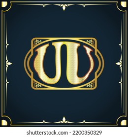 Initial letter UU royal luxury logo template