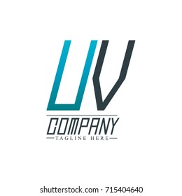 Initial Letter UV Design Logo Template