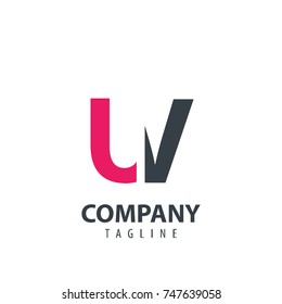 Initial Letter UV Design Logo