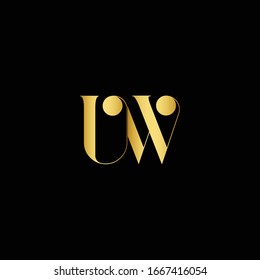 Initial Letter UW Logo Design Vector Template. Creative Monogram UW Letter Logo Design