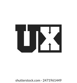 Ursprünglicher Buchstabe UX Logo Design Vorlage. UX-Logo