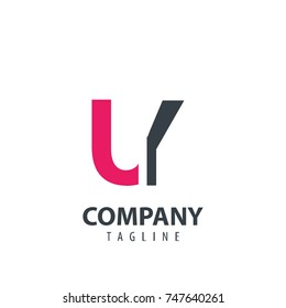 Initial Letter UY Design Logo