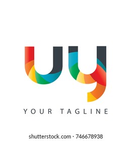 Initial Letter UY Rounded Design Logo