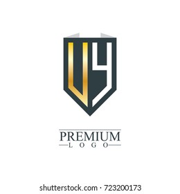 Initial Letter UY VY Company Design Logo Template