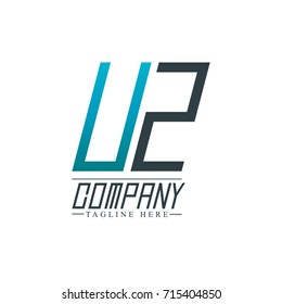 Initial Letter UZ Design Logo Template