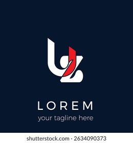 Initial letter UZ logo design. Simple and attractive alphabet letter Z and U logo icon template