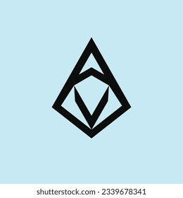 initial letter V arrow logo
