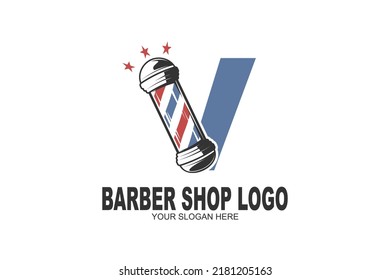 erstes Logo des Friseurwerkes von Letter V