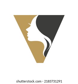 Initial Letter V Beauty Spa Logo Design Concept For Spa, Fashion, Salon, Cosmetic Vector Template