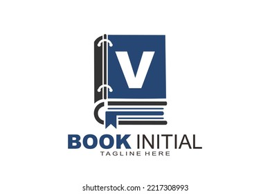 initial Letter V book logo