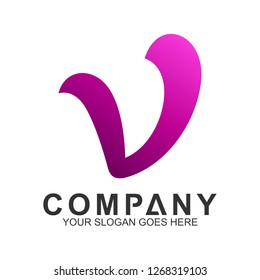 initial letter V business logo template