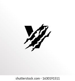 Initial Letter V With Claw Scratch Logo Design