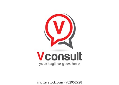 Initial Letter V Consulting Agency Logo Design