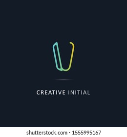 Initial letter v design vector template element 