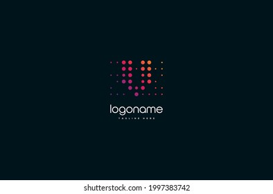 Initial letter V dot technology logo design