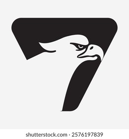 Initial Letter V Eagle Logo. Eagle Head Logo Concept For Business Company Vector Template