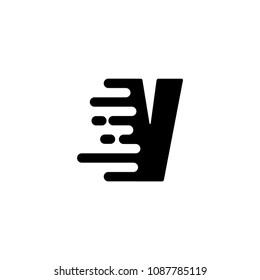 Initial Letter V Fast Speed Logo Design Template