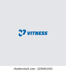 initial Letter V fitness logo