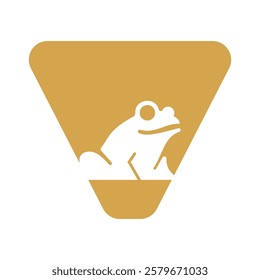 Initial Letter V Frog Logo Design Vector Template