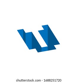 initial letter v hole logo vector