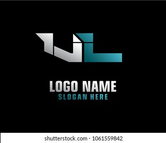 Initial letter V L logo template vector