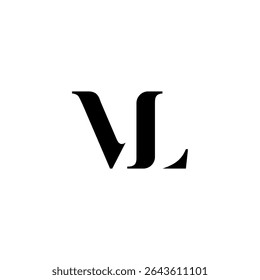 Letra inicial V e L Design do logotipo 001