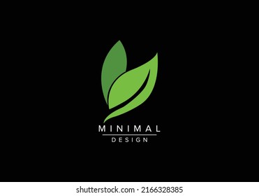 Initial letter V with leaf luxury logo, Green leaf logo template leaf logo, leaf logo