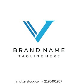 Initial letter V logo with artistic monogram. Modern, luxurious and elegant logo. Isolated background.