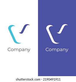 Initial letter V logo with artistic monogram. Modern, luxurious and elegant logo. Isolated background.
