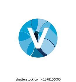 resumen de círculo de la letra inicial/logotipo