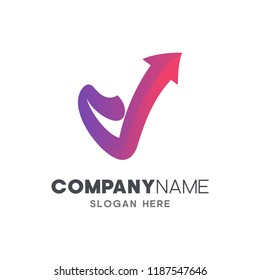 initial letter V logo design