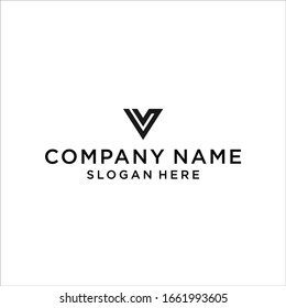 initial letter v logo design vector illustration template