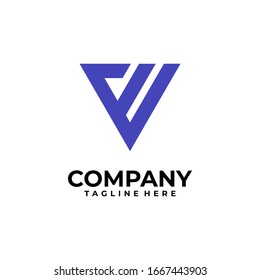 initial letter V logo design vector inspiration