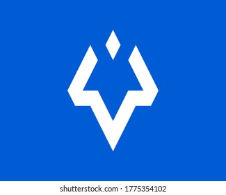 initial letter V logo design
