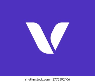 initial letter V logo design
