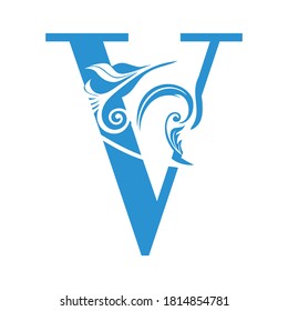 diseño del logotipo de la letra inicial V - diseño del logotipo de la letra abstracta V