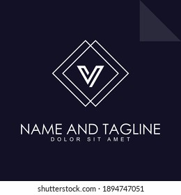 initial letter V logo design