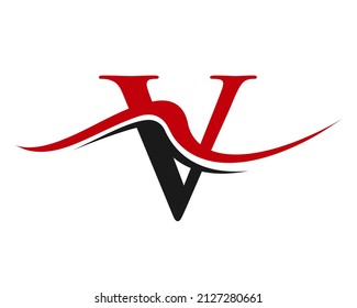 Initial Letter V Logo Design. Monogram and Creative Alphabet V Logotype Vector Template