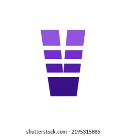 Initial Letter V Logo Design Template. V Letter Logo Design with Creative, Modern Gradient Style