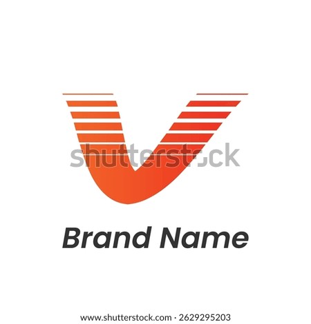  Initial letter V logo design or alphabet logo design symbol