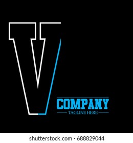 Initial Letter V Logo Icon Design Template Element